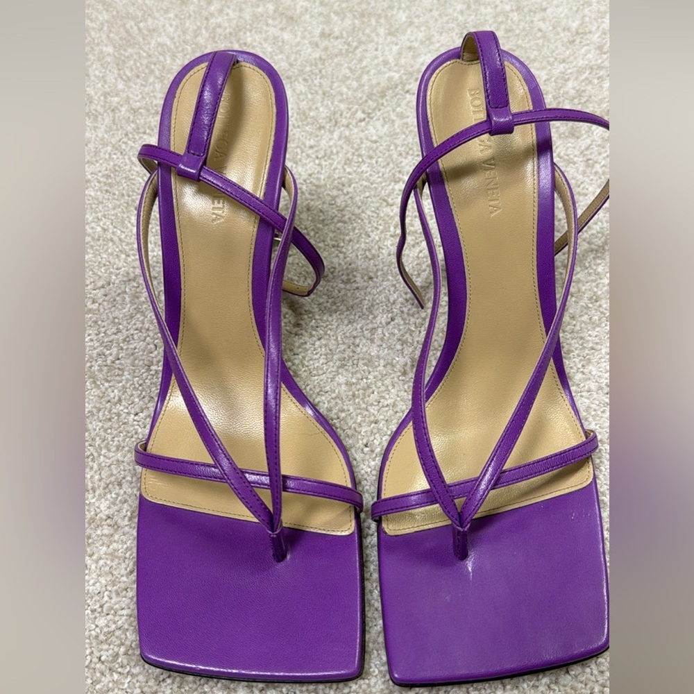 Purple Bottega Veneta Strappy Stretch sandal